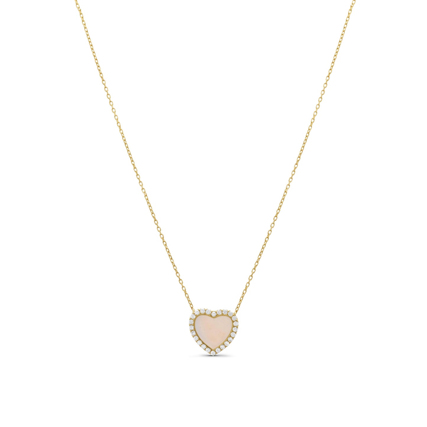 Framed Pearl Heart Necklace