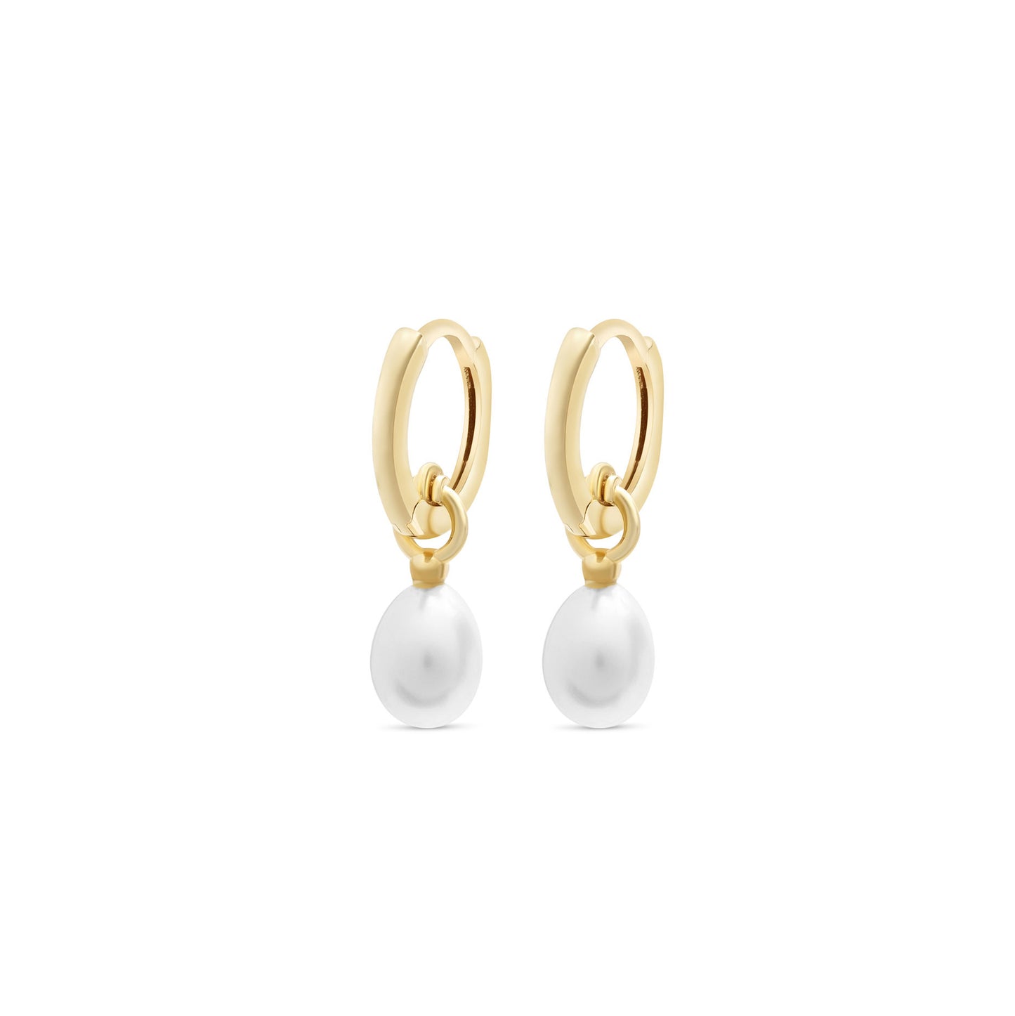 Pearl Drop Hoops