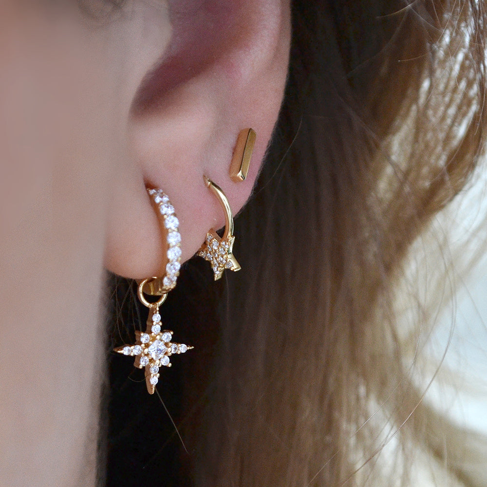 starburst huggie hoops