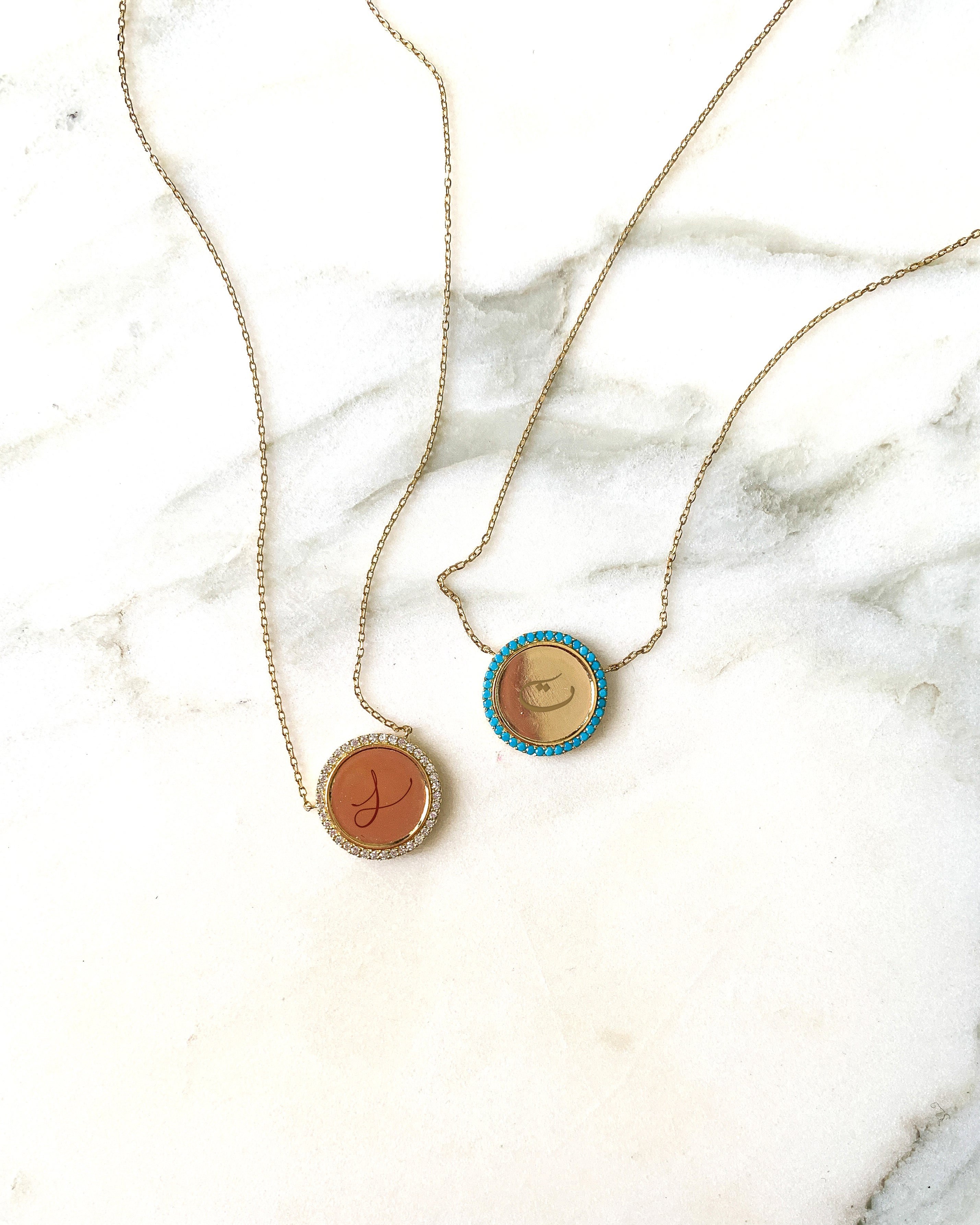 engraved coin necklace