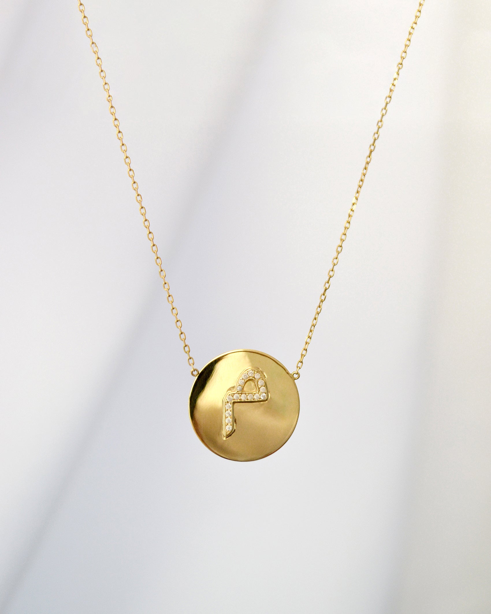 letter coin necklace