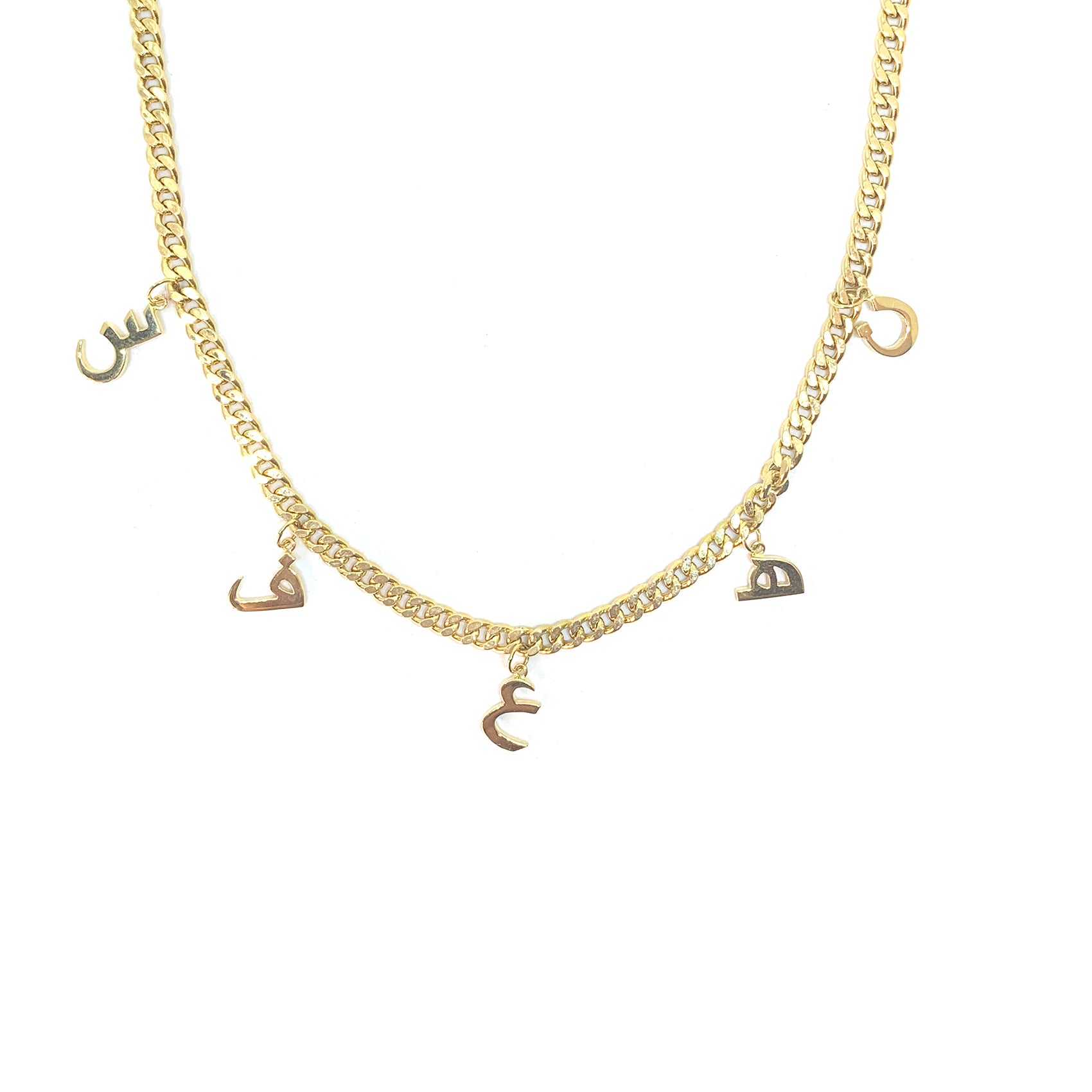 letters bold chain necklace