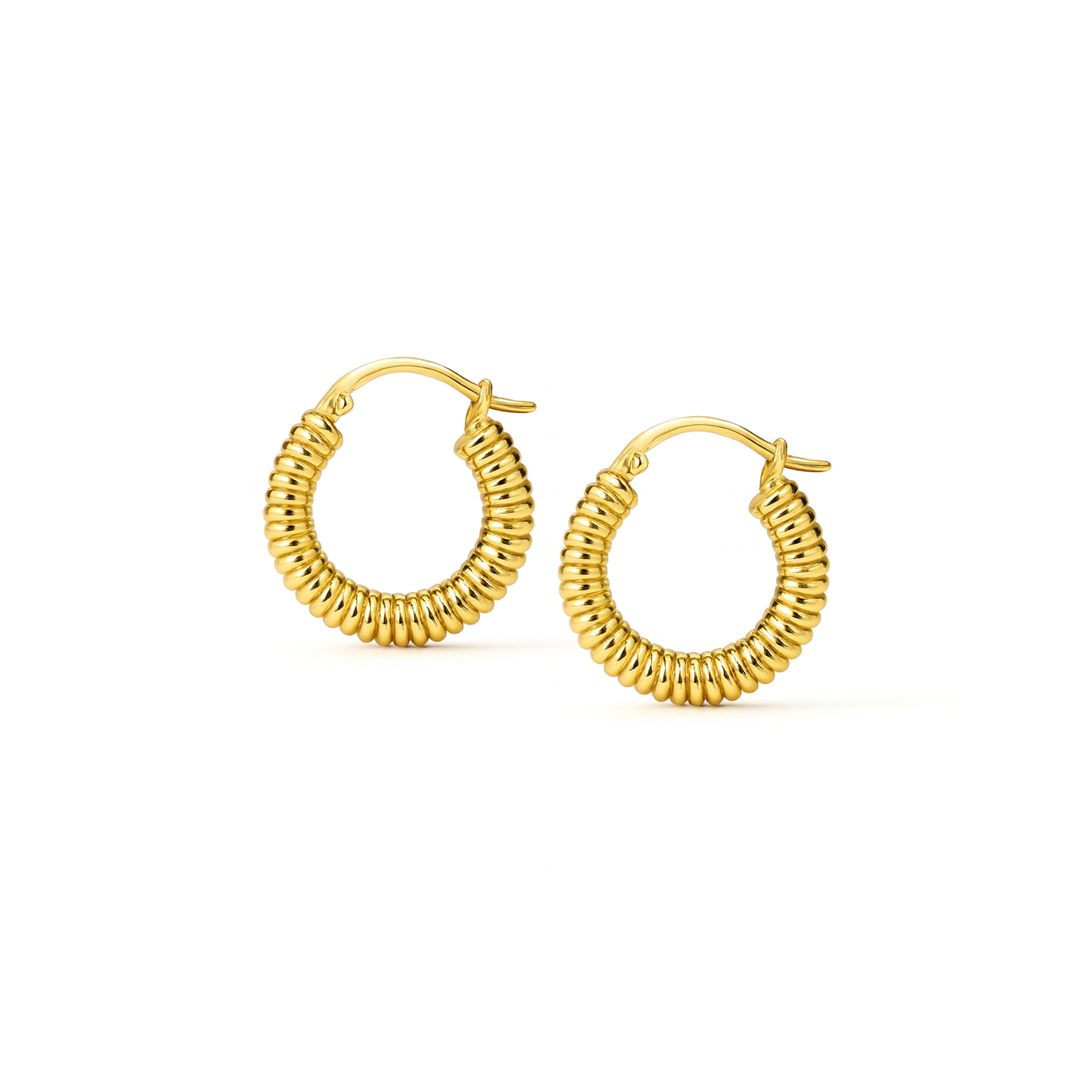 Ribbed Bold Hoops