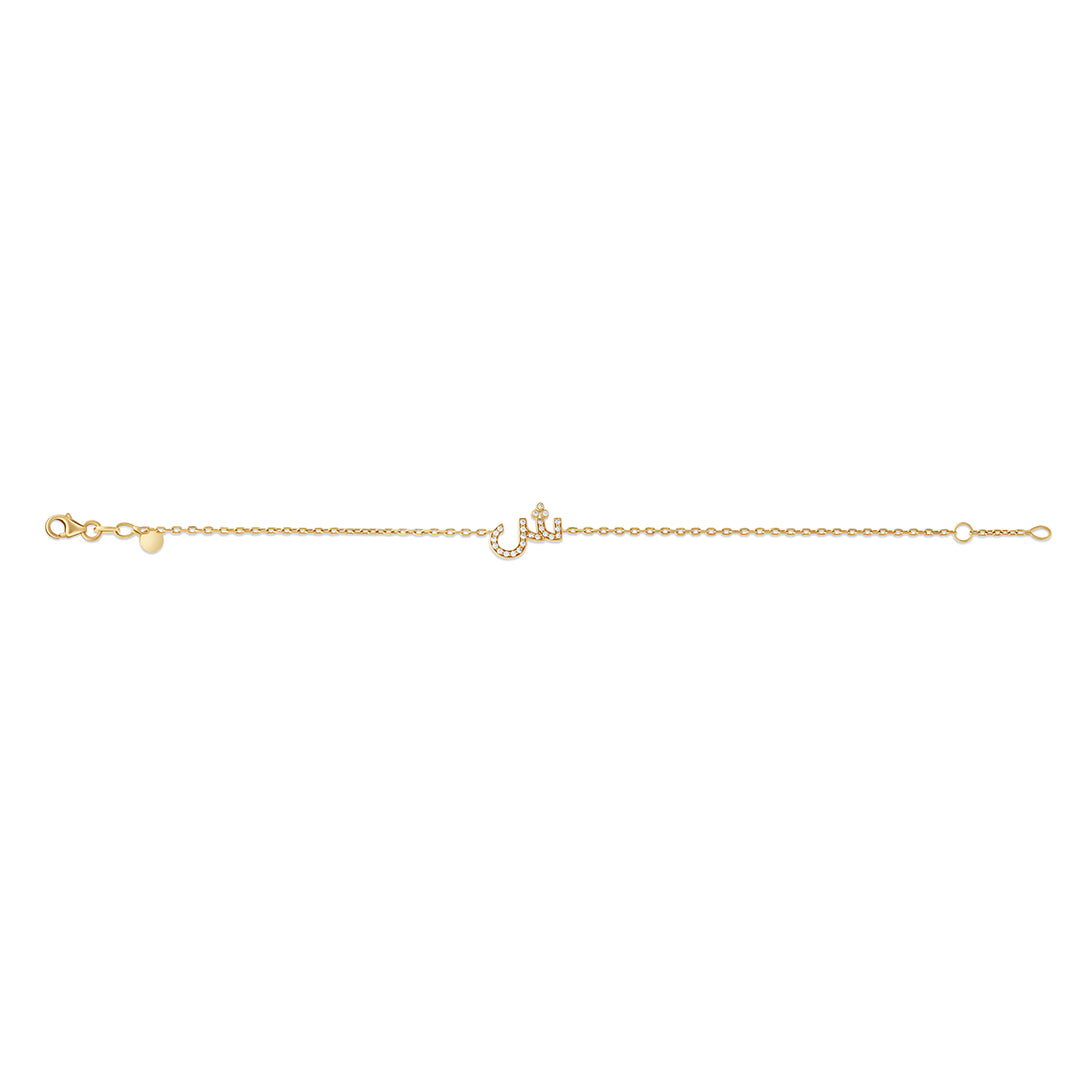 Diamond Letter Chain Bracelet – JoyJewels Fine Jewelry