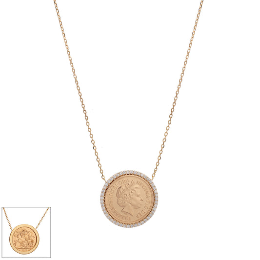 Diamond English Lira Necklace