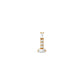 Diamond Baguette Line Drop Stud