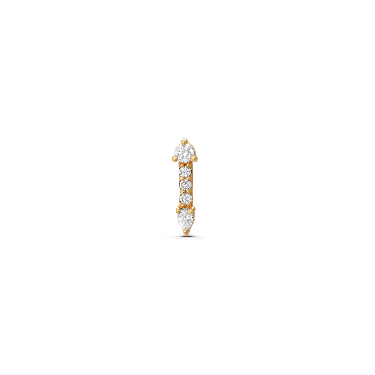 Diamond Line Drop Stud