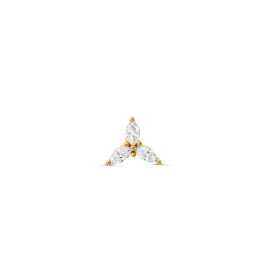 Diamond Marquise Flower Stud