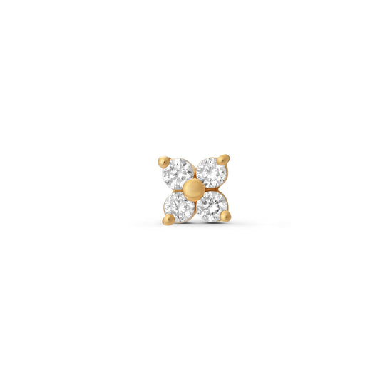 Diamond Flower Stud