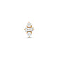 Diamond Three Mix Stones Stud