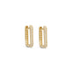 Studded Rounded Rectangle Hoops