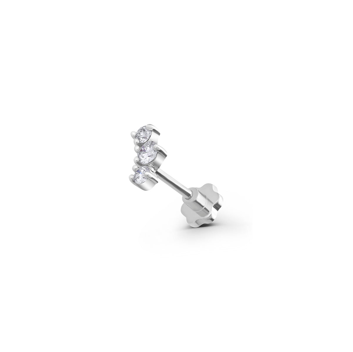 Diamond Three Stones Stud 1.0