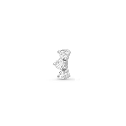 Diamond Three Stones Stud 1.0