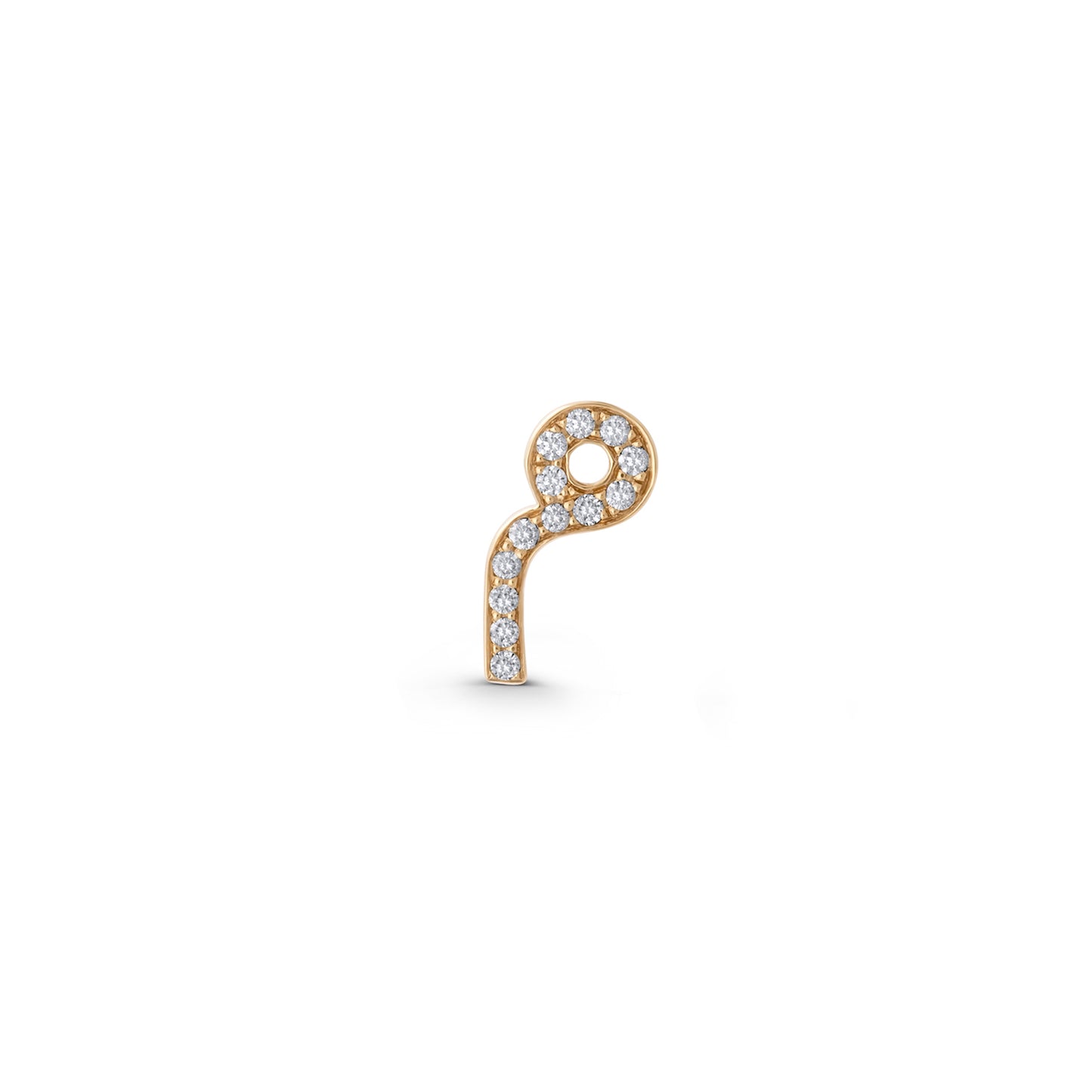 Diamond Letter Stud