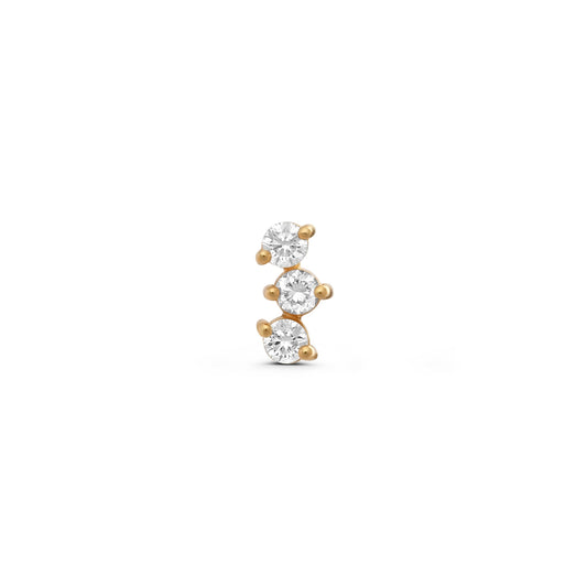 Diamond Three Stones Stud 2.0
