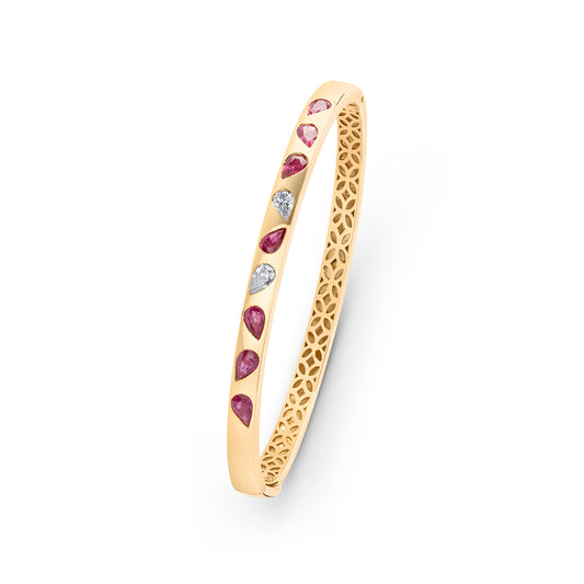 Diamond Pear Stones Bangle