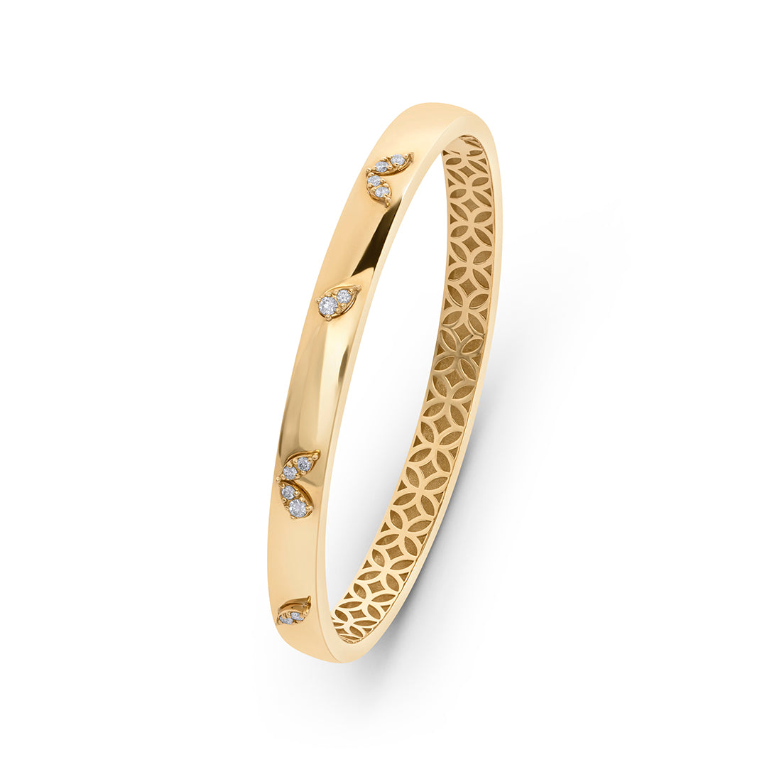 Diamond Pear Shape Stones Bangle