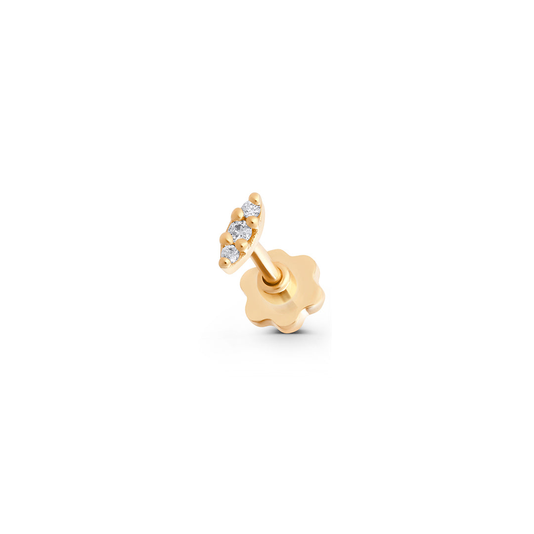 Diamond Three Stones Stud 4.0
