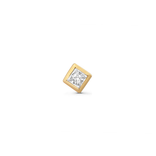 Diamond Bezel Square Stud