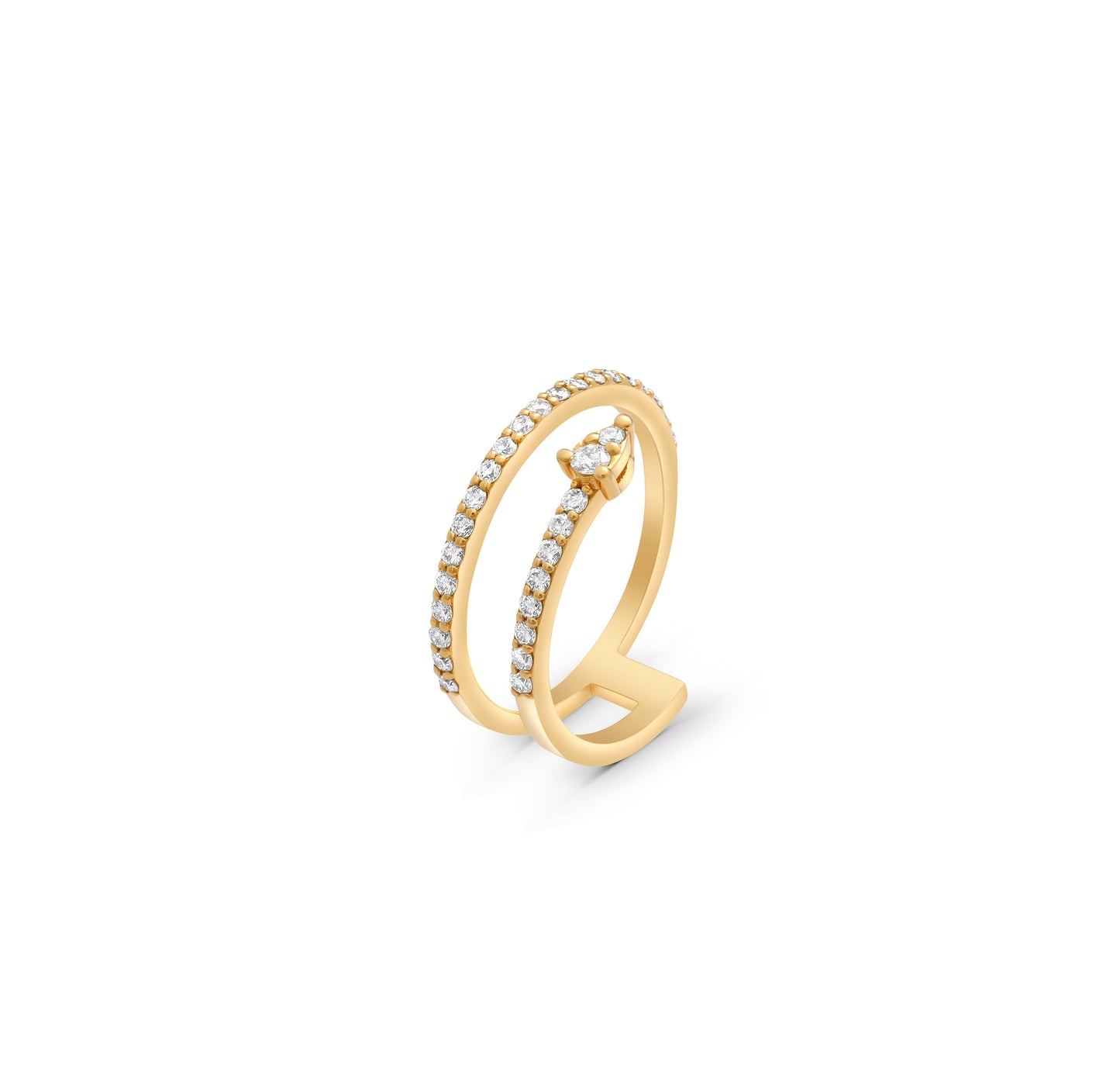 Diamond Twist Line Ring
