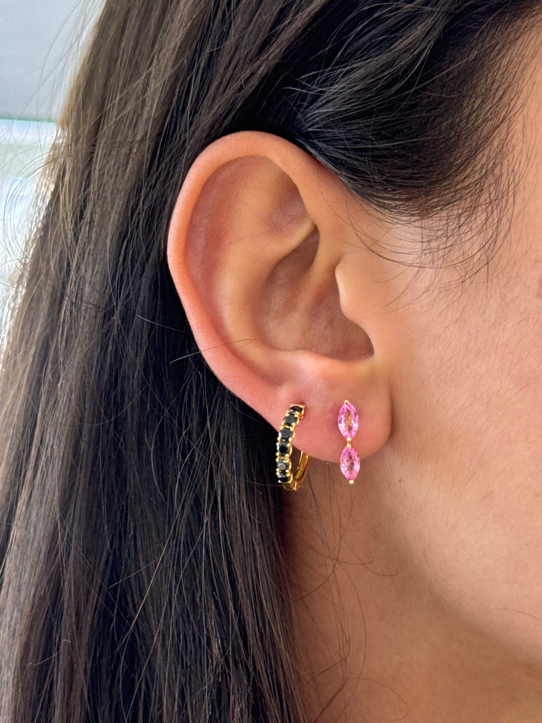 Double Tourmaline Marquise Stud