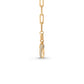 Diamond Lock Paperclip Necklace
