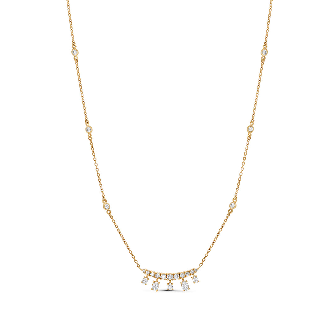 Diamond Five Square Drops Necklace 2.0