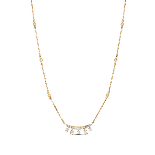 Diamond Five Square Drops Necklace 2.0