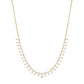 Diamond Double Round Stone Drop Necklace