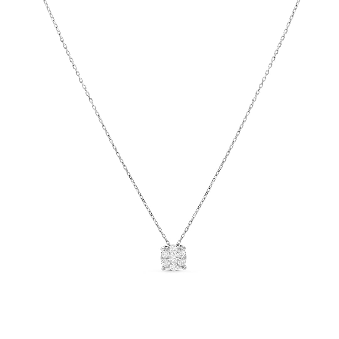 Diamond Stone Pendant Necklace