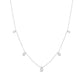 Diamond Five Square Drops Necklace