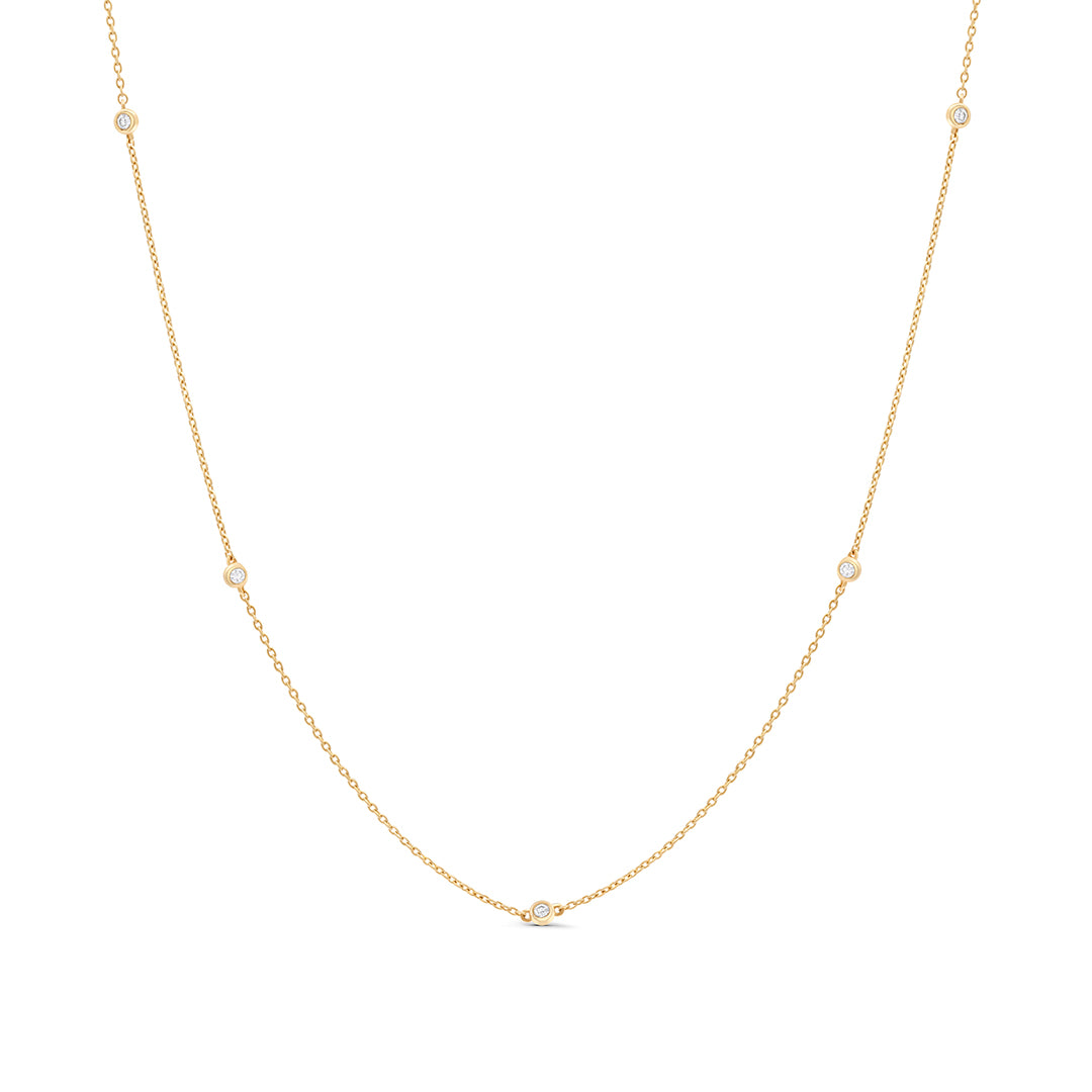 Diamond Five Stones Necklace