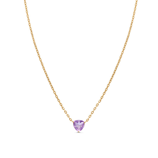 Amethyst Single Stone Necklace