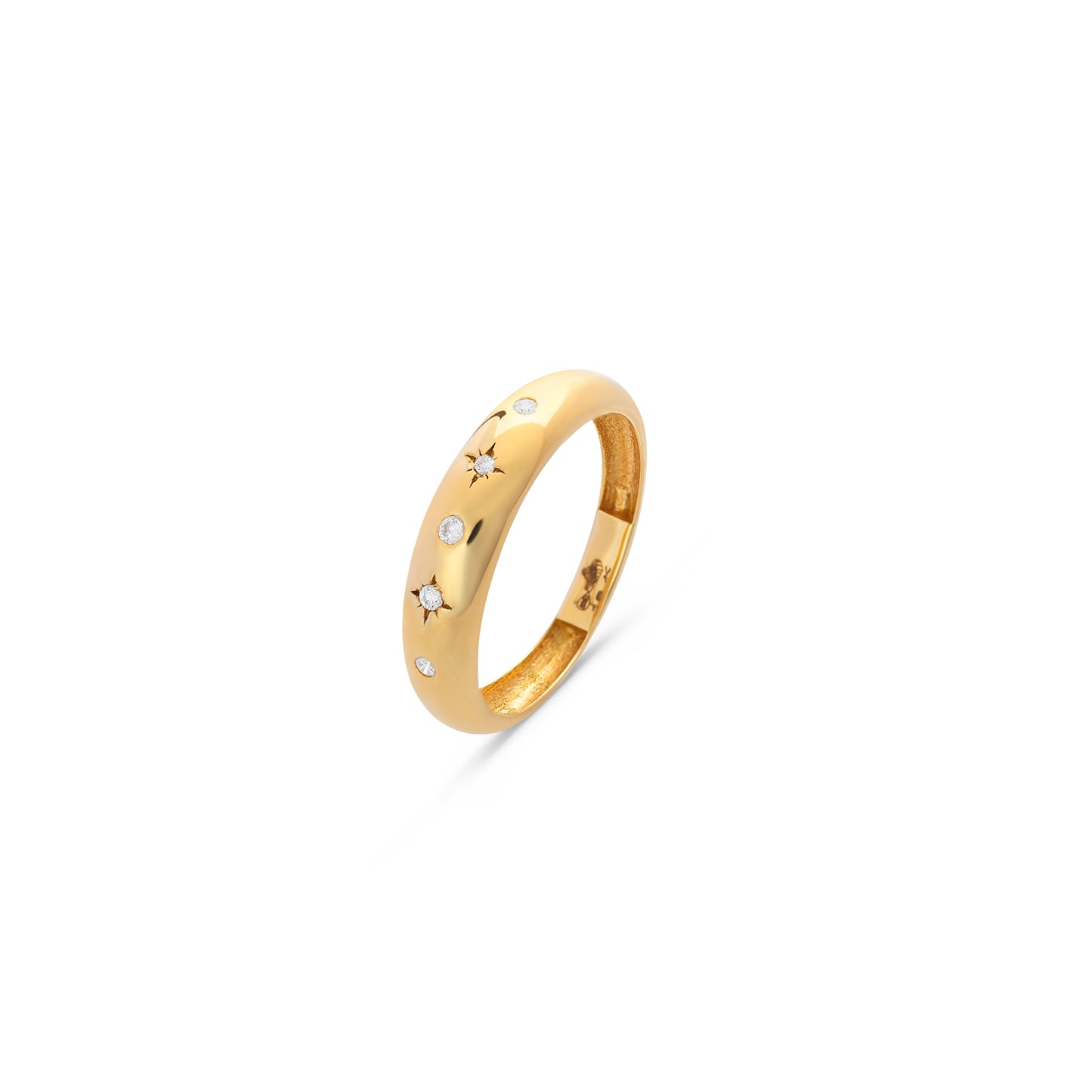Stars and Stones Dome Ring