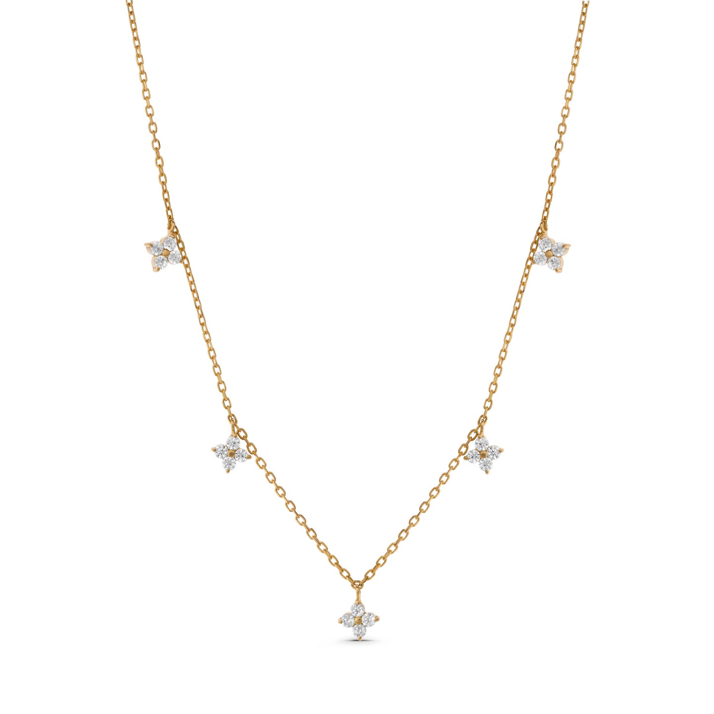 Flower Dangling Necklace