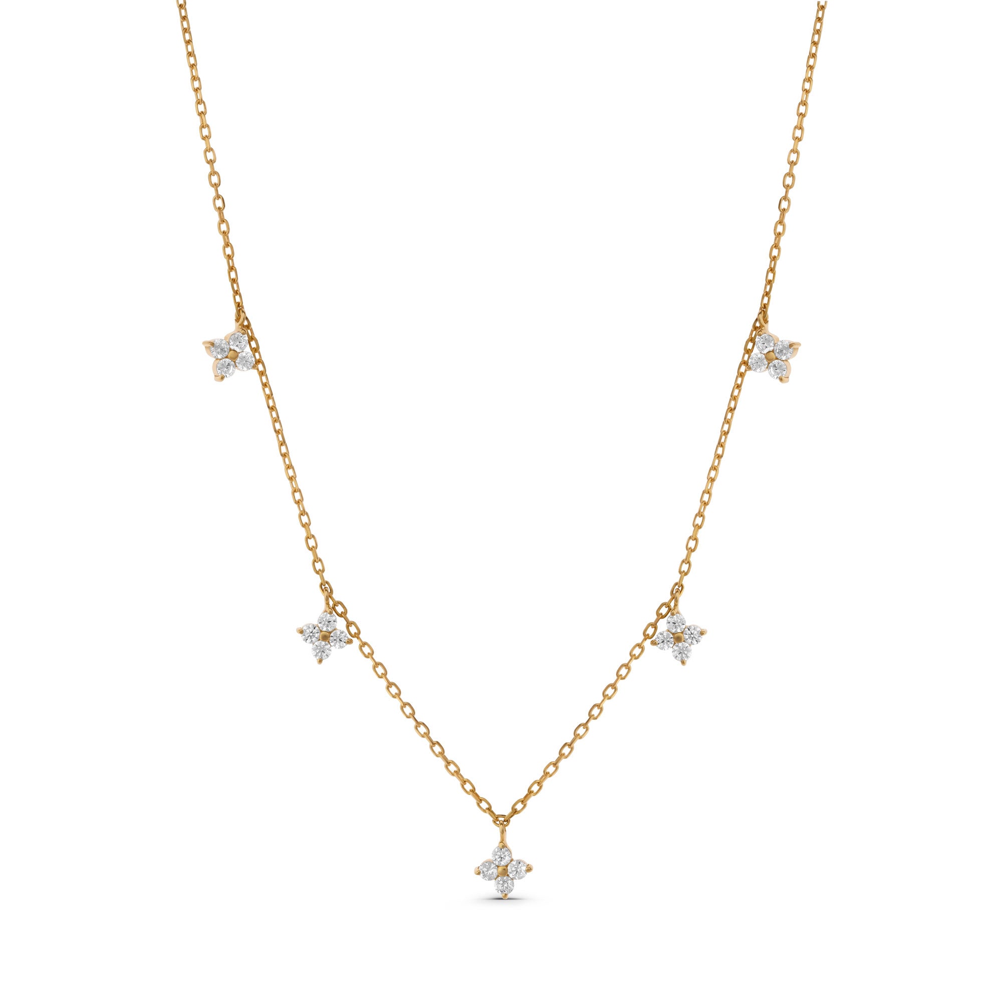 Flower Dangling Necklace