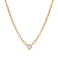 Framed Pearl Heart Paperclip Necklace