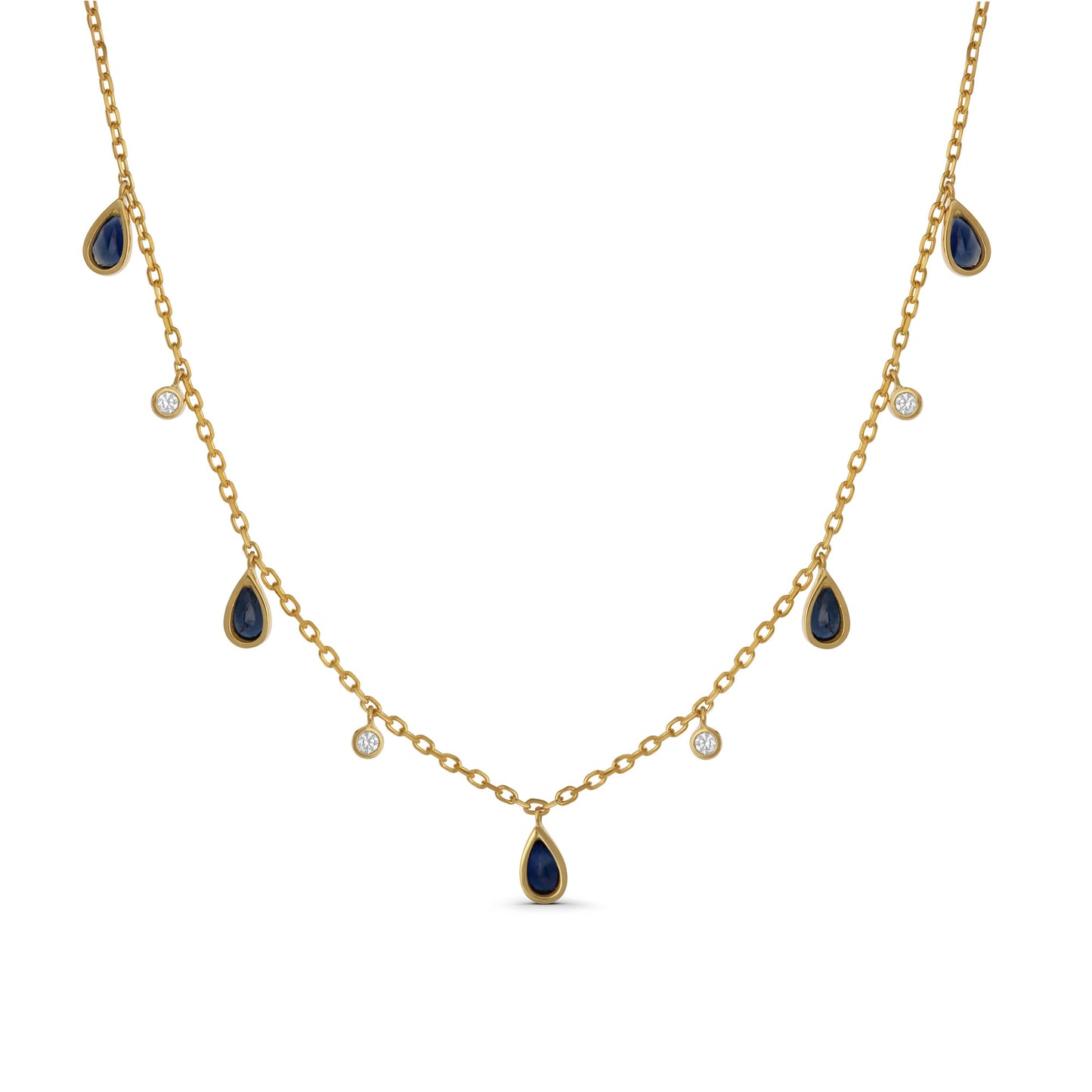 Diamond and Sapphire Necklace