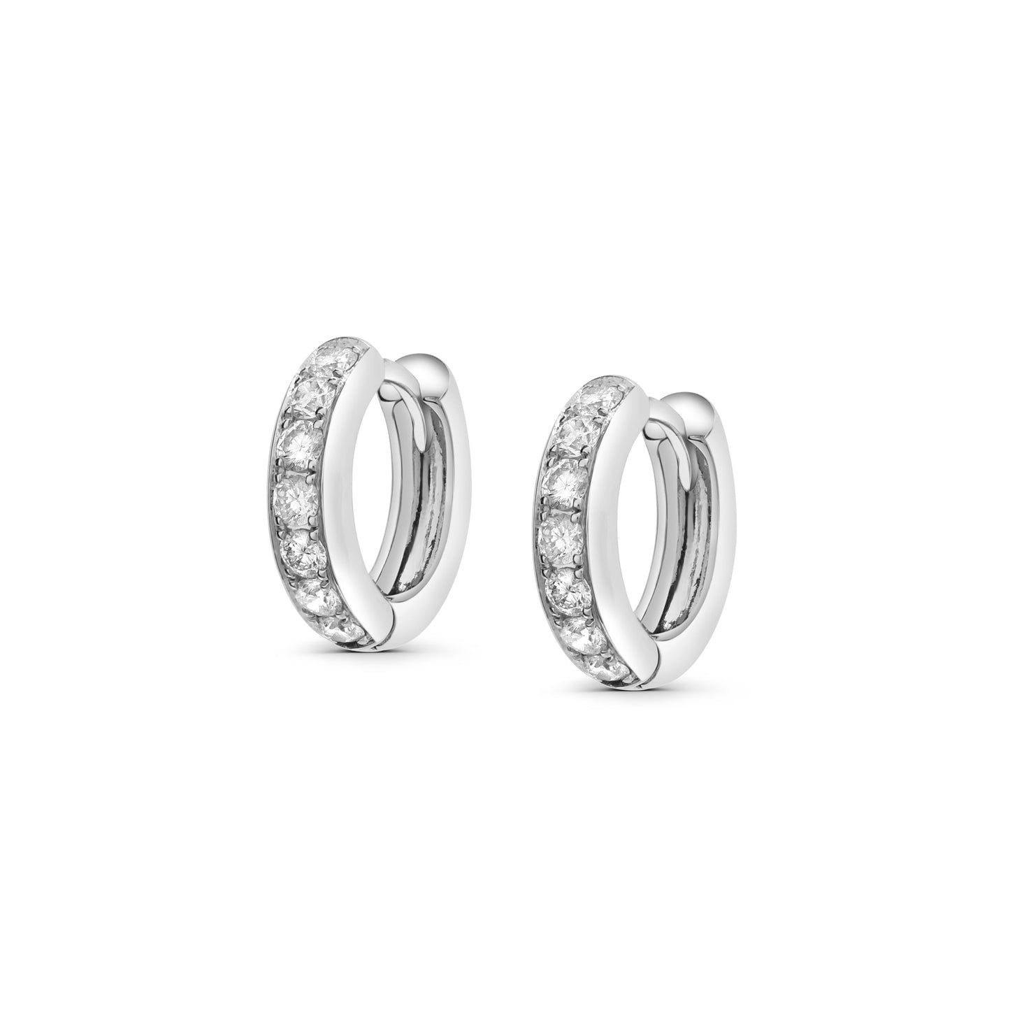Diamond Huggie Hoops