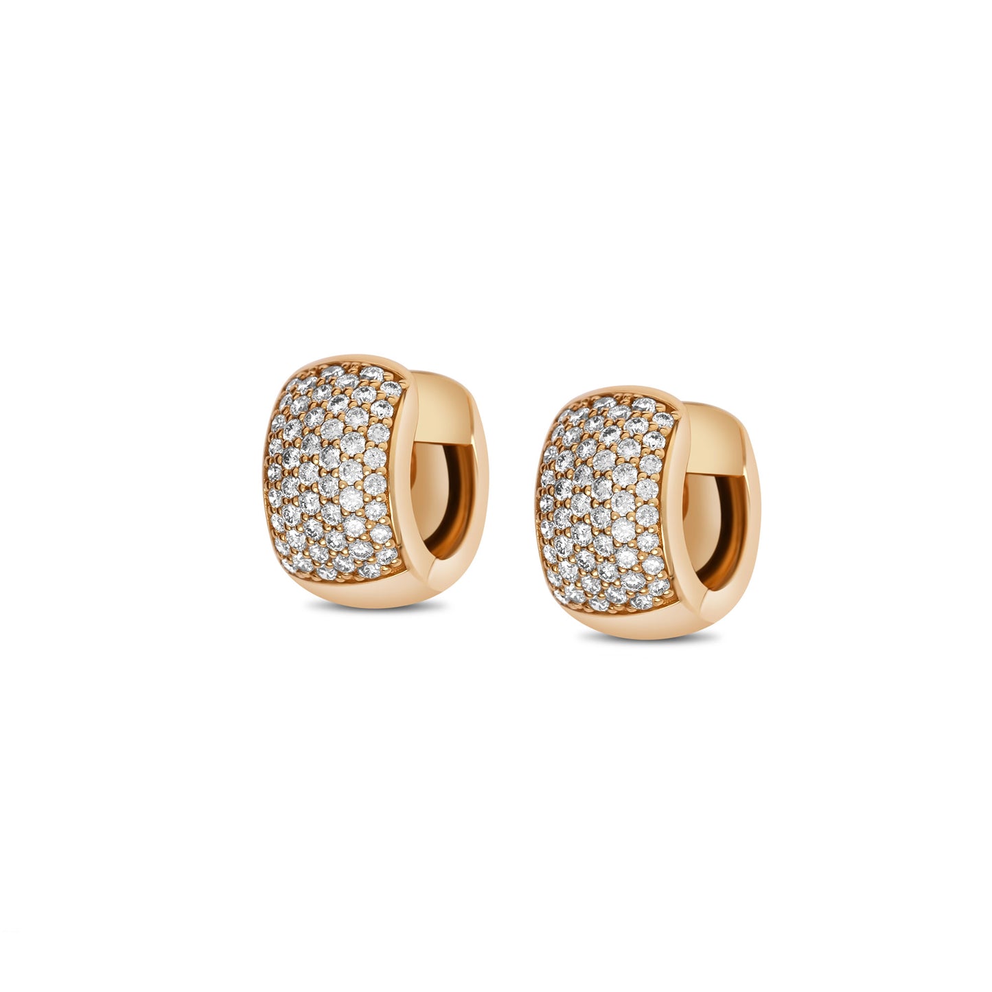 Diamond Chunky Huggie Hoops