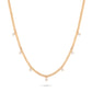 Round Stone Drop Bold Chain Necklace