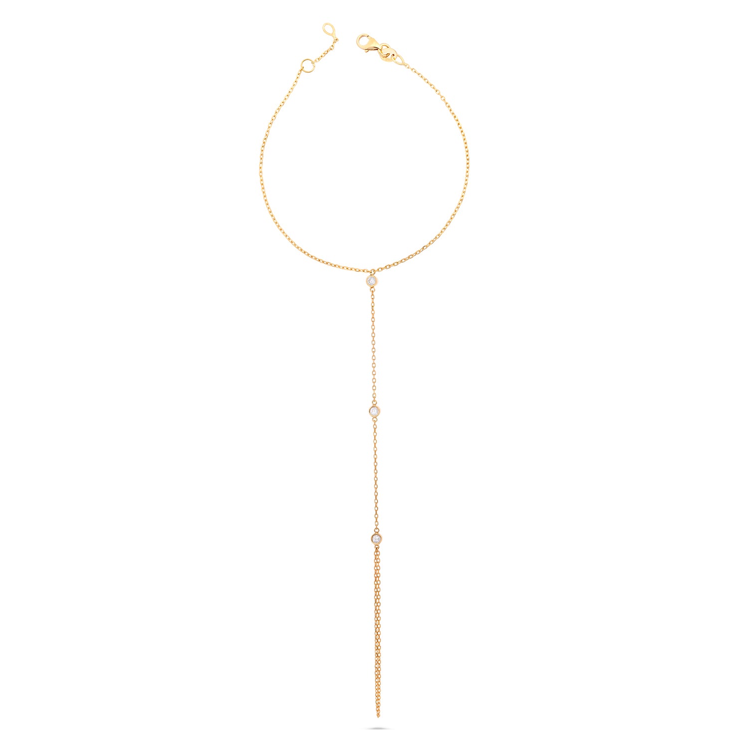 Triple Stone Hand Chain Triple Stone Hand Chain
