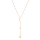 Two Letters Lariat Necklace