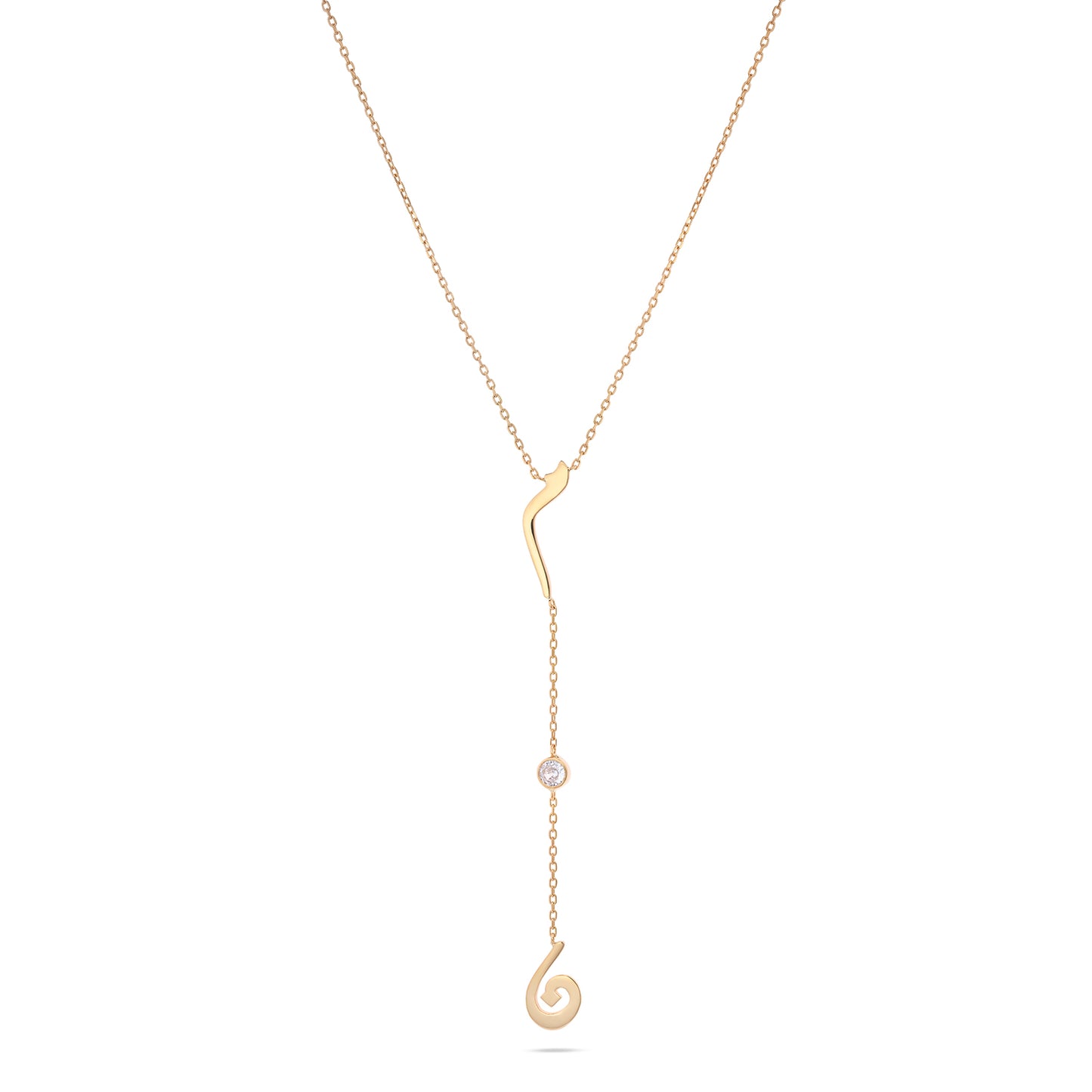 Two Letters Lariat Necklace