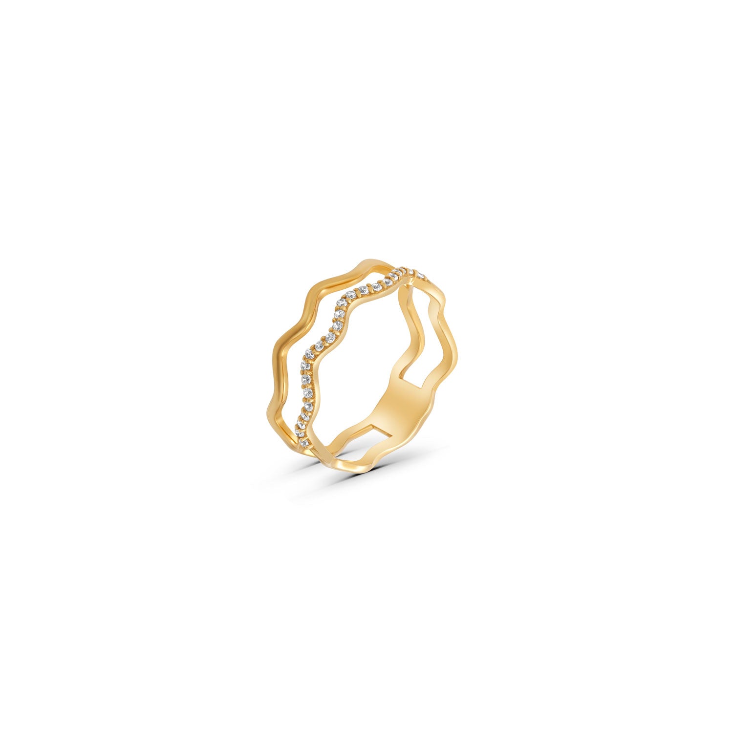 Double Wavy Ring