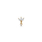 Lotus with Dangling Stone Studs