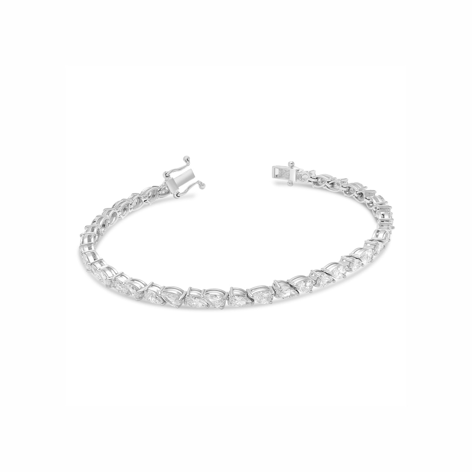 Lab Grown Diamond Eternal Pear Tennis Bracelet