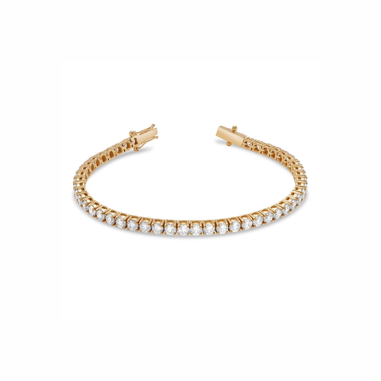 Lab Grown Diamond 3mm Round-Cut Tennis Bracelet