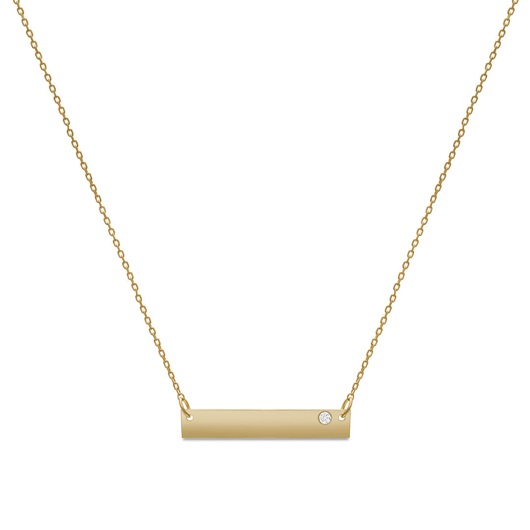 Bar with Birthstone Necklace