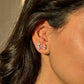 Diamond Half Circle Stud